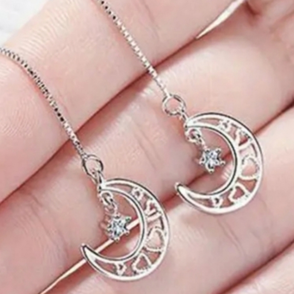Beautiful Silver Threader Earrings - Picture 7 of 11